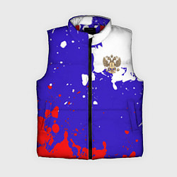 Женский жилет Российский герб на триколоре