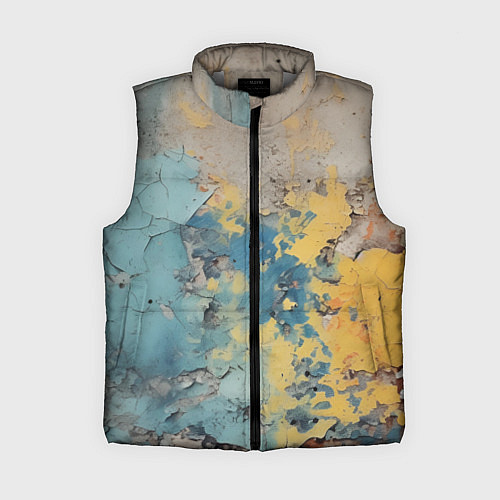 Женский жилет Гранжевая стена с краской / 3D-Светло-серый – фото 1