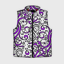 Женский жилет Фиолетовые кружевные узоры, цвет: 3D-красный