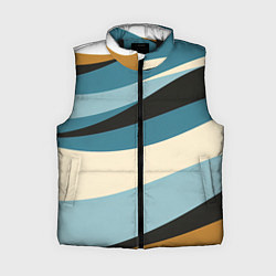 Женский жилет Полосы ретро цветов, цвет: 3D-черный