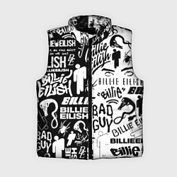 Женский жилет Billie Eilish чернобелые битва лого