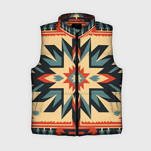 Женский жилет Орнамент в стиле американских индейцев / 3D-Светло-серый – фото 1