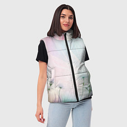 Женский жилет Цветочный восход, цвет: 3D-светло-серый — фото 2