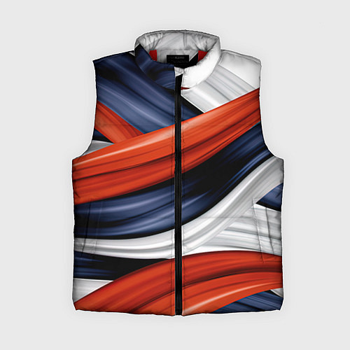 Женский жилет Триколор из абстракции / 3D-Красный – фото 1