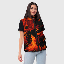 Женский жилет Пламя в темноте, цвет: 3D-светло-серый — фото 2