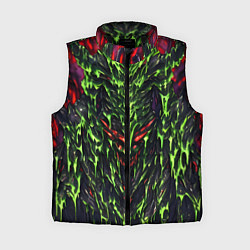 Женский жилет Green and red slime, цвет: 3D-черный