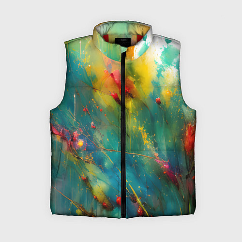 Женский жилет Абстрактные мазки краски / 3D-Красный – фото 1