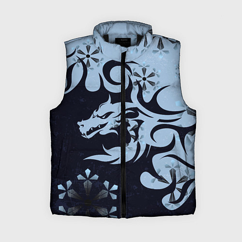 Женский жилет Дракон со снежинками / 3D-Черный – фото 1