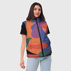 Женский жилет Цветные кляксы, цвет: 3D-красный — фото 2
