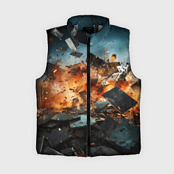 Женский жилет Взрыв плит абстракция, цвет: 3D-светло-серый