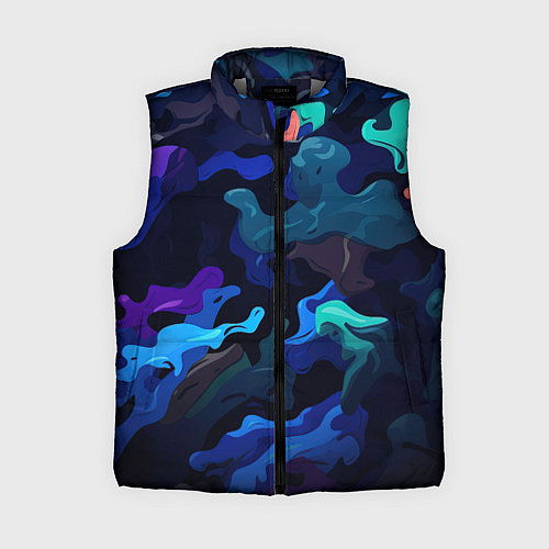 Женский жилет Камуфляж из разноцветных красок / 3D-Светло-серый – фото 1