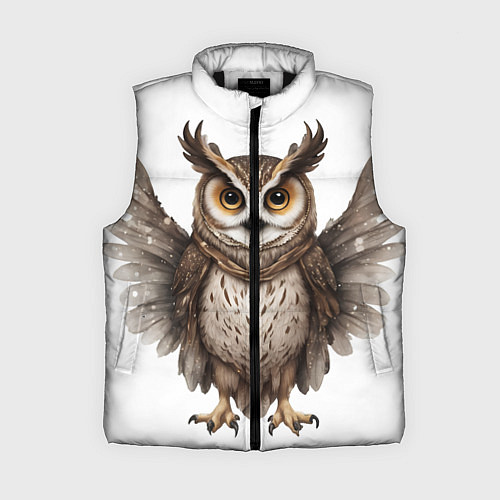 Женский жилет Совушка с крыльями / 3D-Черный – фото 1