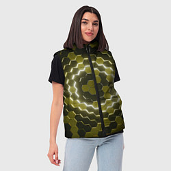 Женский жилет Гексагональная броня, цвет: 3D-светло-серый — фото 2