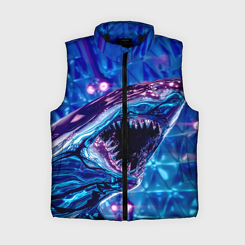 Женский жилет Фиолетовая акула / 3D-Черный – фото 1