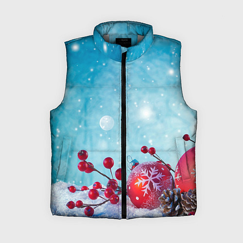 Женский жилет Сhristmas toys / 3D-Светло-серый – фото 1
