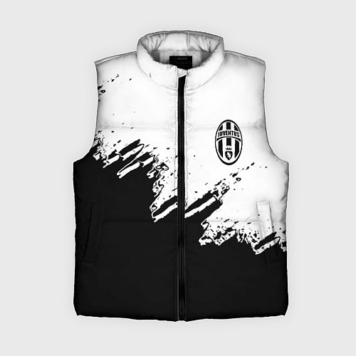 Женский жилет Juventus black sport texture / 3D-Светло-серый – фото 1