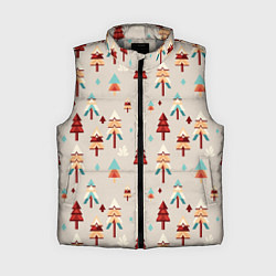 Женский жилет Елочный узор, цвет: 3D-светло-серый