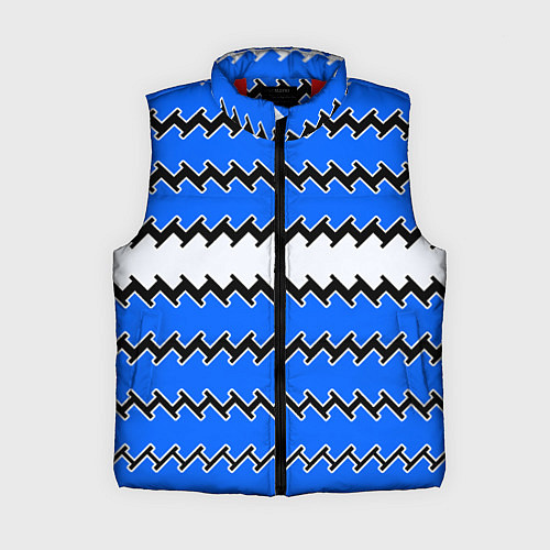 Женский жилет Синие и белые полосы / 3D-Красный – фото 1