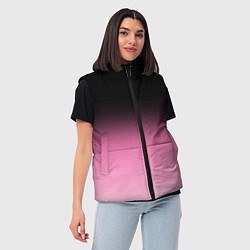 Женский жилет Черно-розовый градиент, цвет: 3D-светло-серый — фото 2