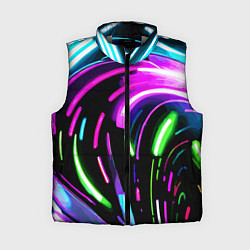 Женский жилет Неоновая экспрессивная абстракция