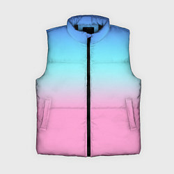 Женский жилет Синий и голубо-розовый градиент