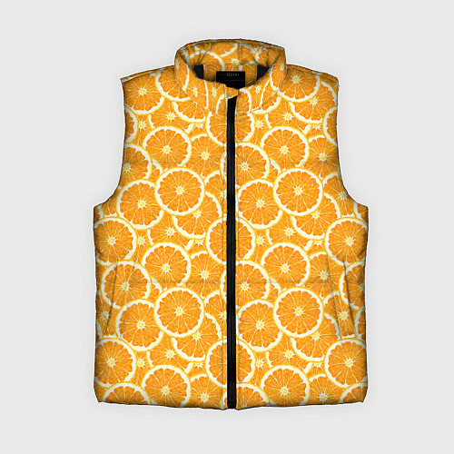 Женский жилет Ломтики апельсина / 3D-Черный – фото 1