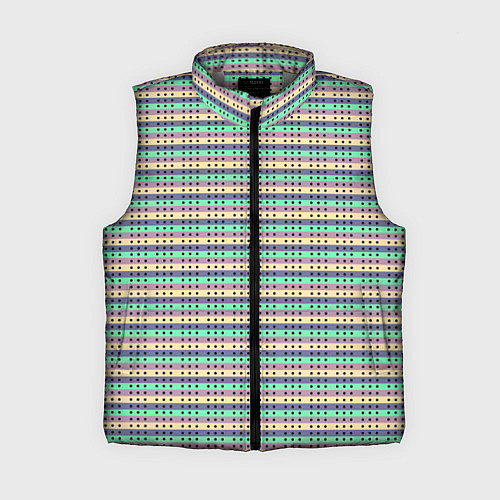 Женский жилет Полосатый в точечку / 3D-Светло-серый – фото 1