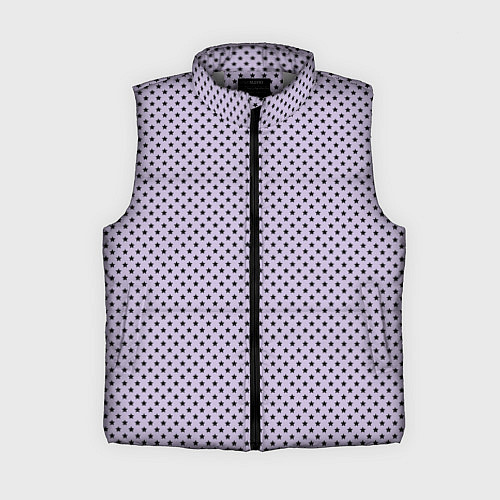 Женский жилет Светло-сиреневый паттерн маленькие звёздочки / 3D-Светло-серый – фото 1