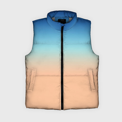 Женский жилет Сине-бежевый градиент / 3D-Светло-серый – фото 1