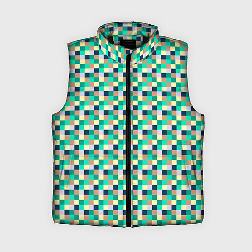 Женский жилет Жёлто-зелёный пискели / 3D-Черный – фото 1