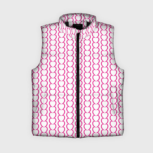 Женский жилет Полосы из сердечек / 3D-Черный – фото 1