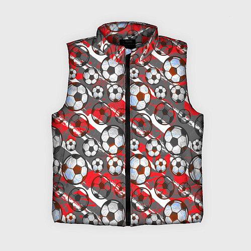 Женский жилет Футбол паттерны / 3D-Красный – фото 1