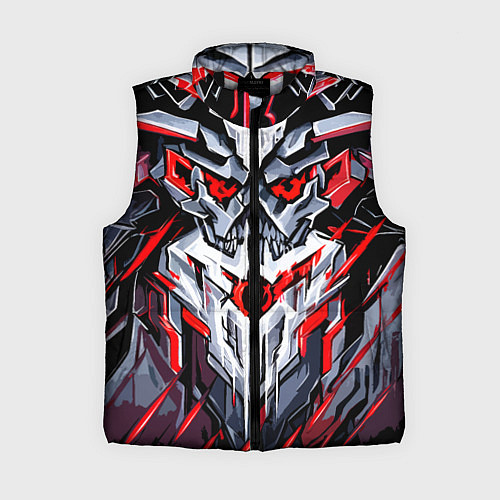 Женский жилет Улыбающийся череп красный / 3D-Черный – фото 1