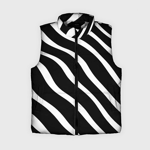 Женский жилет Зебра полосы / 3D-Светло-серый – фото 1