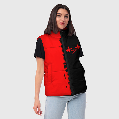 Женский жилет Алиса рок группа краски альбом / 3D-Красный – фото 3