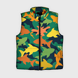 Женский жилет Камуфляж силуэты рыбок