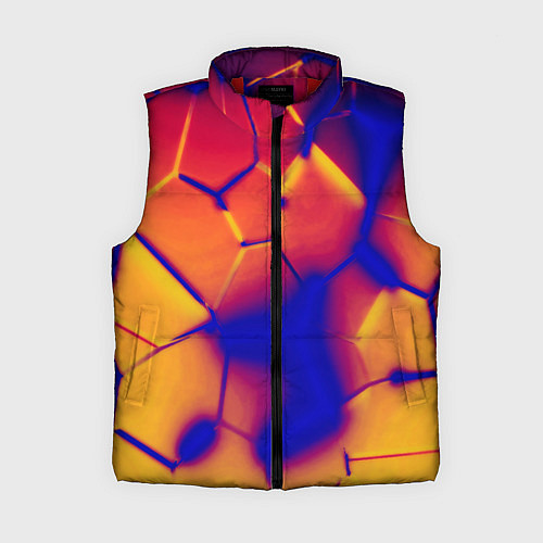 Женский жилет Плиты разломы сепия негатив / 3D-Красный – фото 1