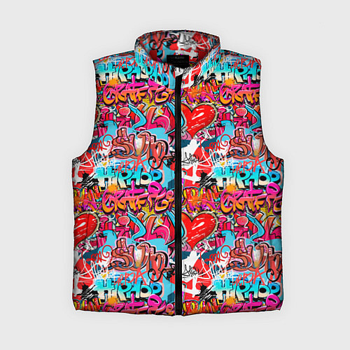 Женский жилет Hip Hop Graffiti / 3D-Красный – фото 1