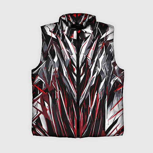 Женский жилет Острый металл красный / 3D-Черный – фото 1