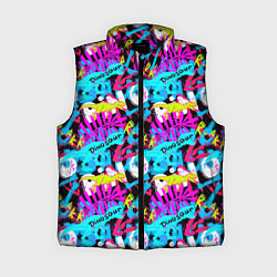 Женский жилет Dinosaur pino roarr, цвет: 3D-черный