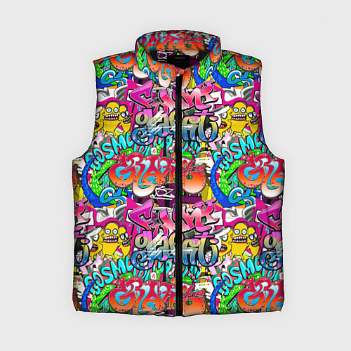 Женский жилет Graffiti funny / 3D-Черный – фото 1