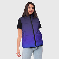 Женский жилет Градиент тёмно фиолетовый синий, цвет: 3D-светло-серый — фото 2
