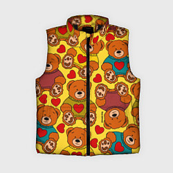 Женский жилет Игрушечные мишки и сердечки