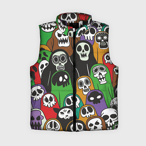 Женский жилет Скелеты на хэллоуин / 3D-Черный – фото 1