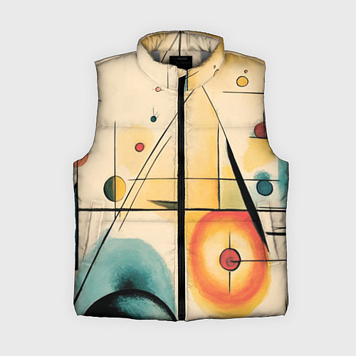 Женский жилет Симфония абстракций / 3D-Светло-серый – фото 1