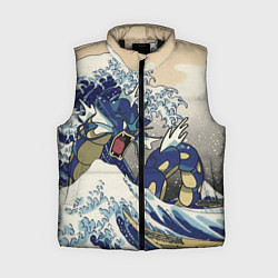 Женский жилет Kanagawa wave - Gyarados, цвет: 3D-черный