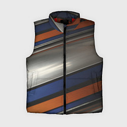 Женский жилет Разноцветные прямые полосы, цвет: 3D-красный