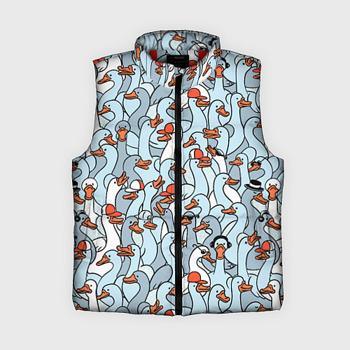 Женский жилет Стадо гусей серо-голубых / 3D-Красный – фото 1