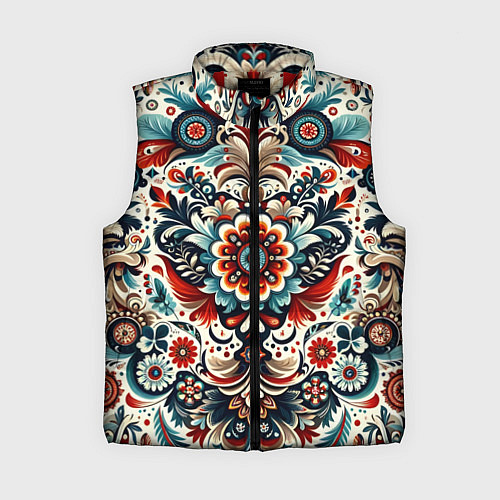 Женский жилет Словенский паттерн / 3D-Красный – фото 1