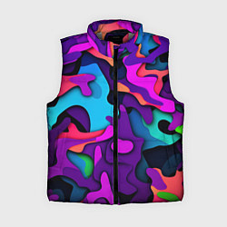Женский жилет Яркий неоновый камуфляж, цвет: 3D-светло-серый